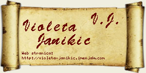 Violeta Janikić vizit kartica